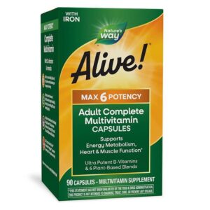 Мултивитамини Алайв Max6 максимум сила - Alive!® Max6 Potency Multivitamin, 90 капсули