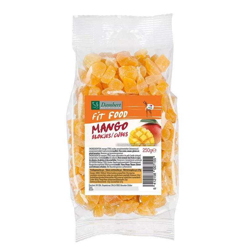 Сушен плод от манго на кубчета, 250 g