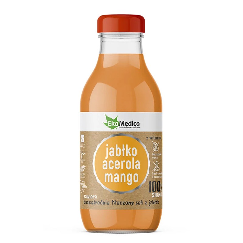 Ябълка + Ацерола + Манго – Силен имунитет и тонус, сок 300 ml