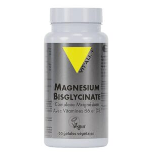 Магнезий (бисглицинат) + Витамини B6 и D3 – За мускули и кости, 60 капсули