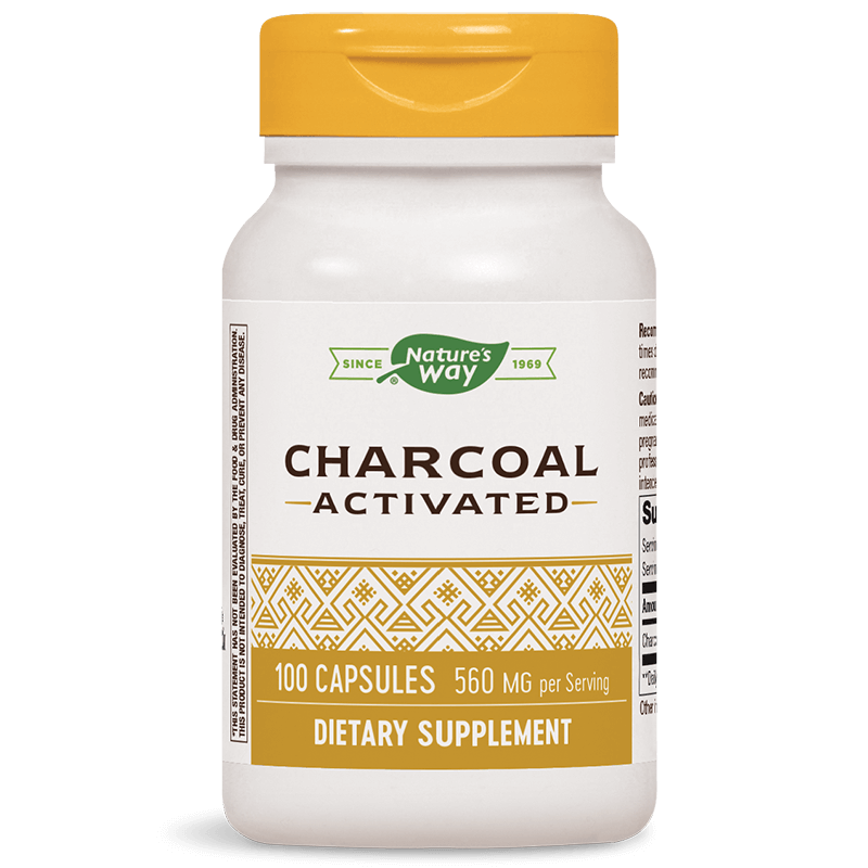 Активен въглен за детоксикация на стомашно-чревния тракт, 280 mg, 100 капсули