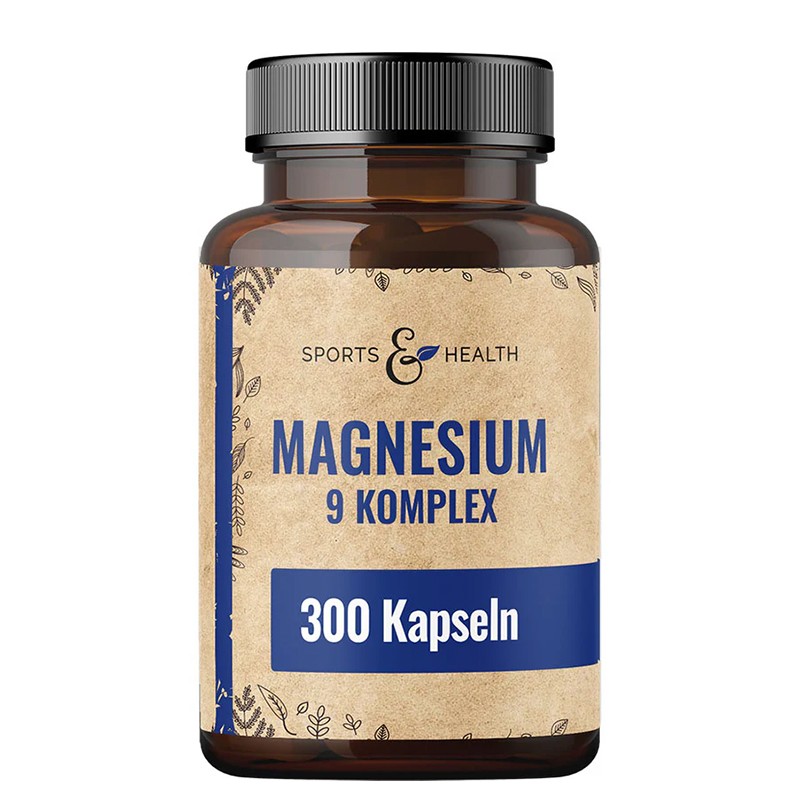 Магнезий 200 mg (комплекс от 9 форми) + B6 и Пантотенова киселина – За мускули, енергия и нервна система, 300 капсули