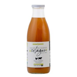 Безсолен костен бульон - пилешки и телешки, БИО - С подправки, зеленчуци и ябълков оцет, 1 литър