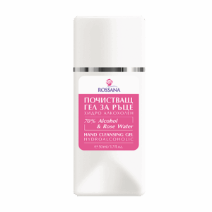 Почистващ гел за ръце Rossana (70% aлкохол) 50 ml