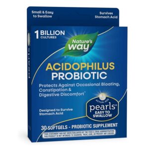 Пърлс® Пробиотик Acidophilus - Добро храносмилане и стомашно-чревен баланс, 1 млрд. активни пробиотици, 30 софтгел капсули