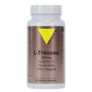 L-Тирозин – Фокус, енергия и подкрепа за щитовидната жлеза, 500 mg, 60 веган капсули