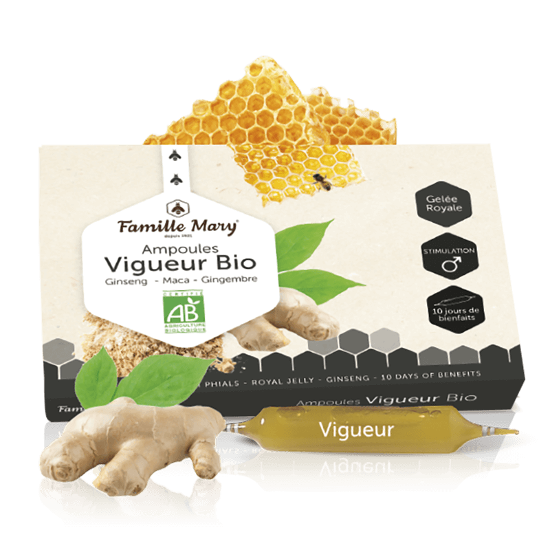 Формула за жизненост и мъжка потентност с био женшен, мака, джинджифил + пчелно млечице, 10 ампули