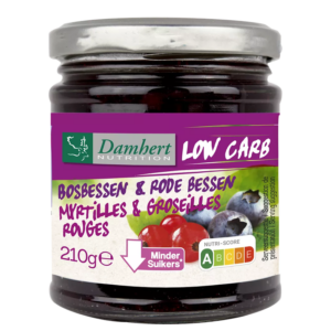 Конфитюр от боровинки и касис с ниско съдържание на захари и въглехидрати, 210 g