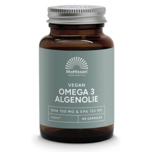Веган Омега-3 от водорасли - Подкрепа за сърцето и мозъчната функция, EPA 150 mg, DHA 100 mg, 60 капсули