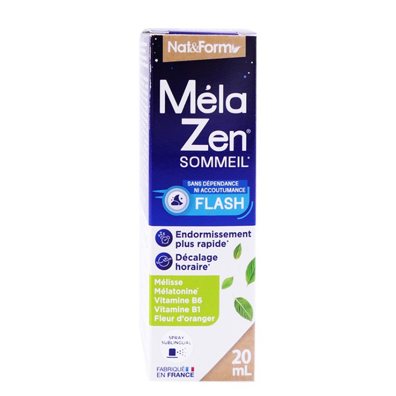 MelaZen® Спрей за сън с мелатонин, маточина, цвят от портокал и витамин В1 и В6, орален спрей х 20 ml