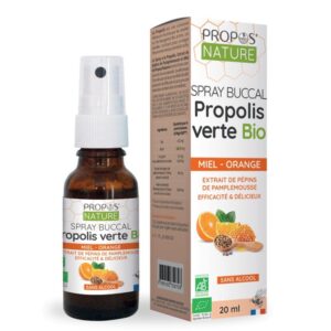 Спрей за гърло с екстракт от прополис, грейпфрут (семена), пчелен мед и портокал, 20 ml