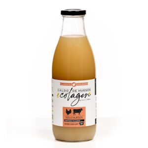 Костен бульон - пилешки и телешки, БИО - С ябълков оцет и хималайска сол, 1 литър