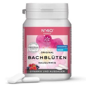 Дъвки с цветни есенции на д-р Бах N°40 - Енергия, 40 броя с вкус на горски плодове