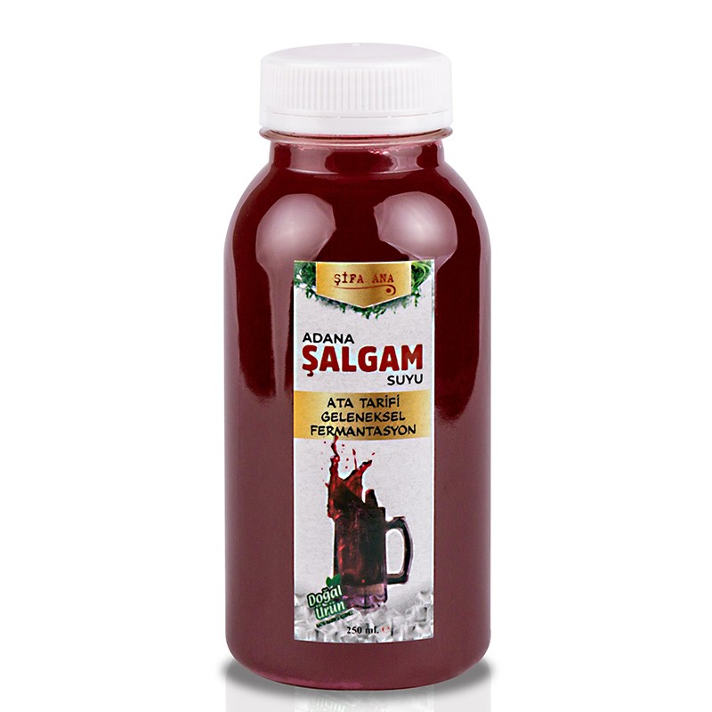 Ферментирал сок, богат на пробиотици (шалгам) - От ряпа, кисело зеле, лилав морков и лют червен пипер, 250 ml