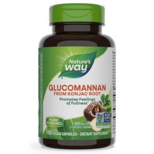 Глюкоманан от корен на конджак - Контрол на апетита и кръвната захар, 665 mg, 100 капсули