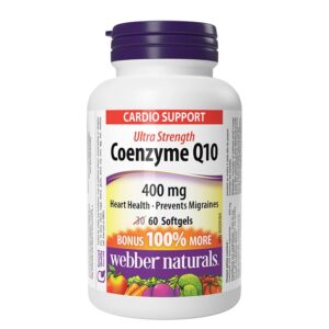 Коензим Q10 – Енергия, сърдечна функция и антиоксидантна защита, 400 mg, 60 софтгел капсули