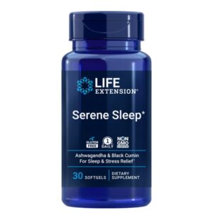 Ашваганда 120 mg + Черен кимион 200 mg – Спокоен сън и балансирана нервна система, Serene Sleep, 30 капсули