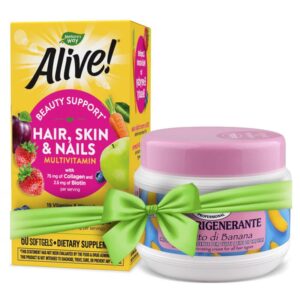 Мултивитамини за коса, кожа и нокти Алайв - Alive! Hair, Skin & Nails Multivitamin, 60 софтгел капсули