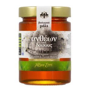 Органичен цветен и горски мед от Гърция, 450 грама