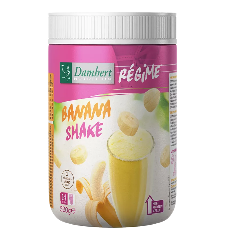 Шейк Банан (със суроватъчен протеин, концентрат) - при интензивно мускулно натоварване, 520 g прах, 14 дози