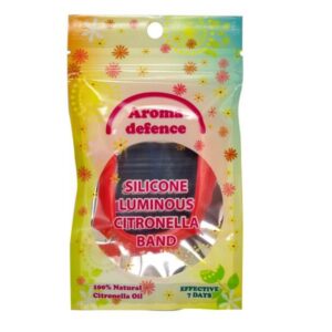 Силиконова гривна "Aroma Defence" /Флуоресцентна/ - Репелент с аромат на цитронела, 1бр/оп.