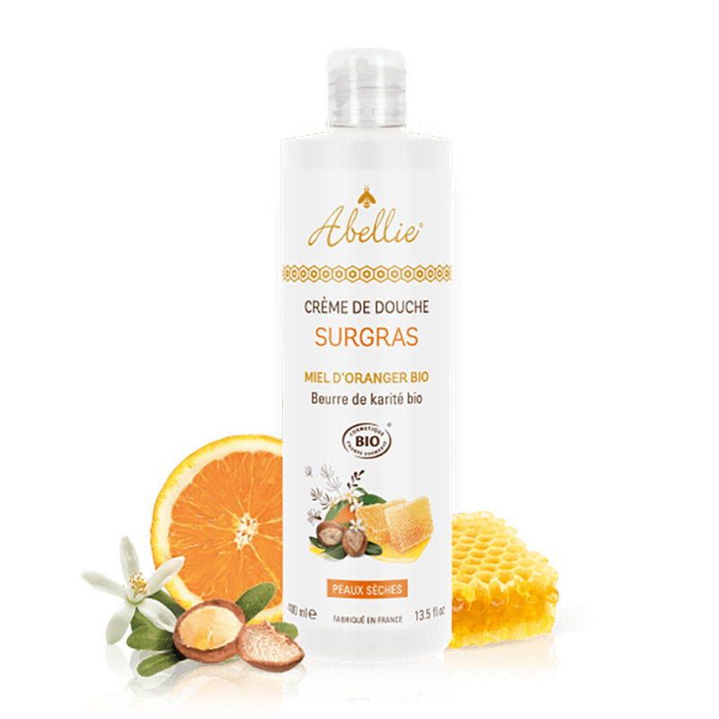 Душ крем за тяло Surgas с портокалов цвят, мед и масло от ший, 400 ml