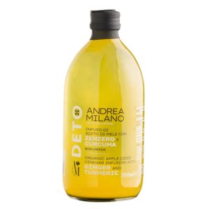 Нефилтриран ябълков оцет с джинджифил и куркума Био, 500 ml