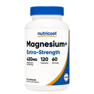 Магнезий+ (оксид + бисглицинат) – Високодозирана формула за подкрепа на мускулите и нервната система, 210 mg х 120 капсули