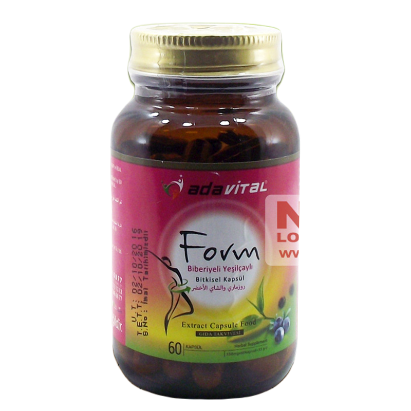 Билкова формула за детокс и отслабване - Adavital Form, 60 капсули