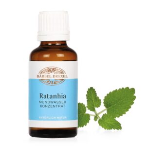 Вода за уста с ратания - Срещу зъбна плака и лош дъх, 30 ml