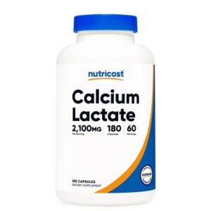 Калций (лактат) – Здрави кости, мускули и зъби, 260 mg, 180 капсули
