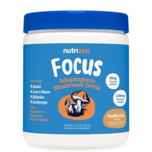 Рейши + Лъвска грива + Гуарана – Концентрация и психическа издръжливост, 240 g прах с вкус на ванилия и подправки