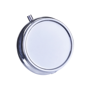 Кръгла метална кутия за лекарства, без разделители