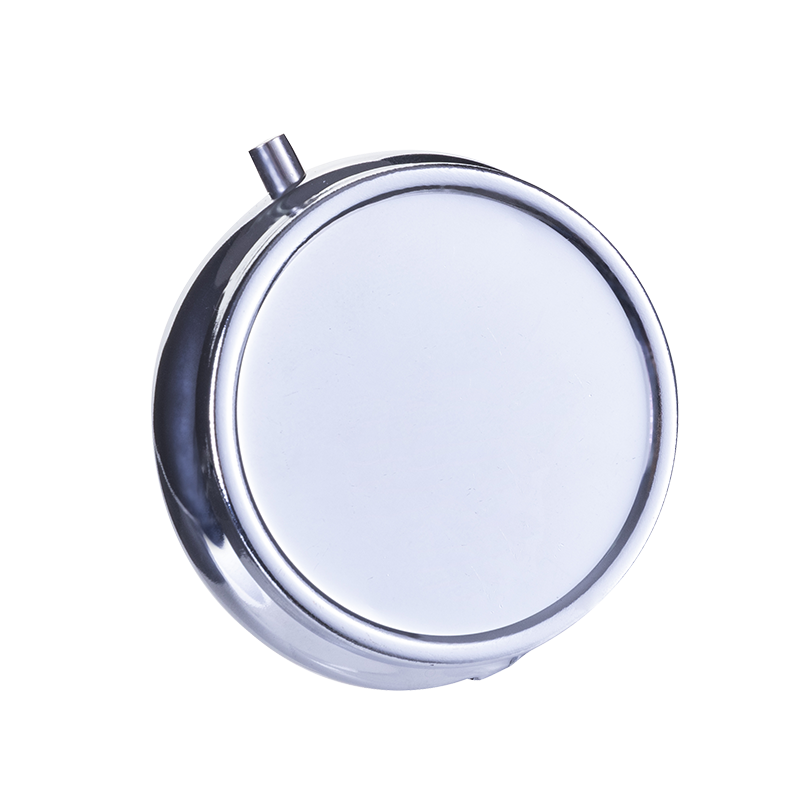 Кръгла метална кутия за лекарства, без разделители