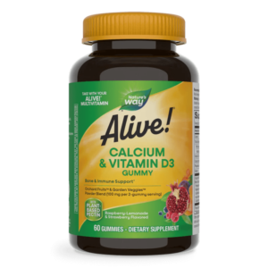 Калций + Витамин D3 Алайв - Alive! Calcium + Vitamin D3 Gummies, 60 желирани таблетки