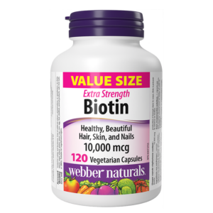 Коса, кожа и нокти - Биотин Extra Strength 10000 µg, 120 V капсули