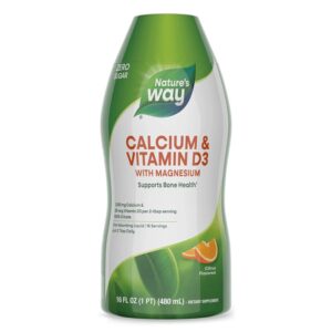 Калций и Витамин D3 - течна формула с бърза абсорбция - Поддържане на костната плътност и здравето на костите, 480 ml