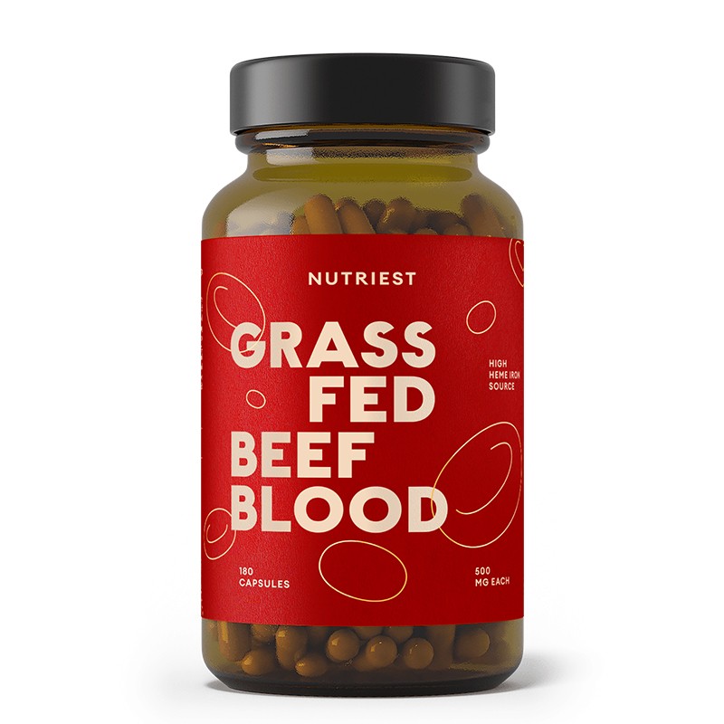 Желязо (от лиофилизирана кръв от пасищни телета) – При умора и дефицит на желязо, 180 капсули