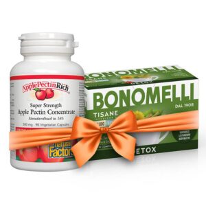 Промопакет „Детокс и метаболитна подкрепа“ – Ябълков пектин супер концентрат + подарък билков чай