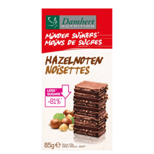 Млечен шоколад с лешници (без захар), 85 g