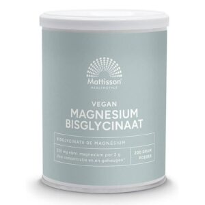 Мускулна, сърдечна и нервна система - Магнезий (бисглицинат) веган, 220 mg x 200 g прах