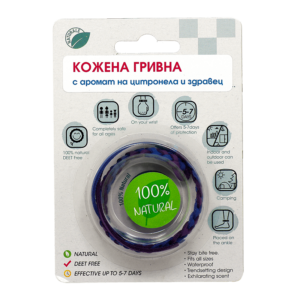 Кожена гривна GLANTU с аромат на Цитронела