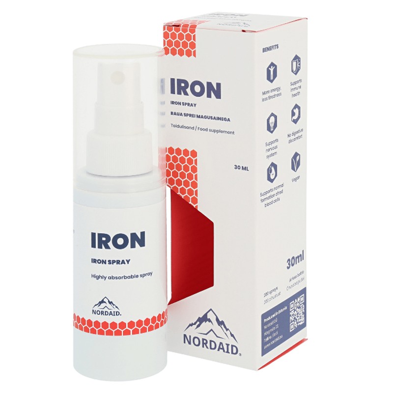 Анемия - Желязо Спрей за уста с вкус на ябълка, 30 ml / 200 впръсквания