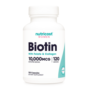 Коса, кожа, нокти - Биотин с Фолат и Колаген, 120 капсули