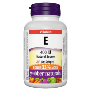 Vitamin E 400 IU - Витамин Е (d-алфа токоферил ацетат) 400 IU, 120 софтгел капсули