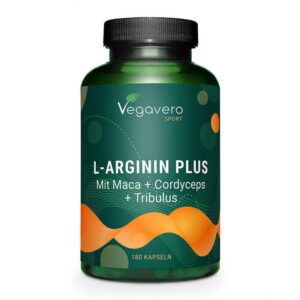 Л-Аргинин Плюс Мака, Кордицепс и Трибулус -  L-Arginin Plus (mit Maca, Cordyceps, Tribulus), 180 капсули