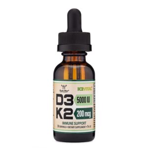 Витамин D3 5000 IU + K2 200 µg – Грижа за костите, сърцето и имунитета, 29.6 ml, капки