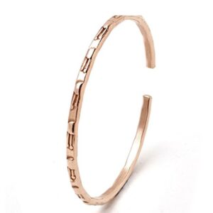 Тясна медна гривна с мотиви - При болки в ставите, 19 см