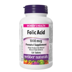 Фолиева киселина – Репродуктивна система и енергиен метаболизъм, 1000 µg, 120 таблетки