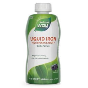 Течно желязо с висока абсорбция - С вкус на боровинки, 480 ml за 2 месеца прием